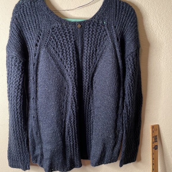 Soft surroundings women’s blue mohair blend knitted sweater in size large, tag - Picture 2 of 11